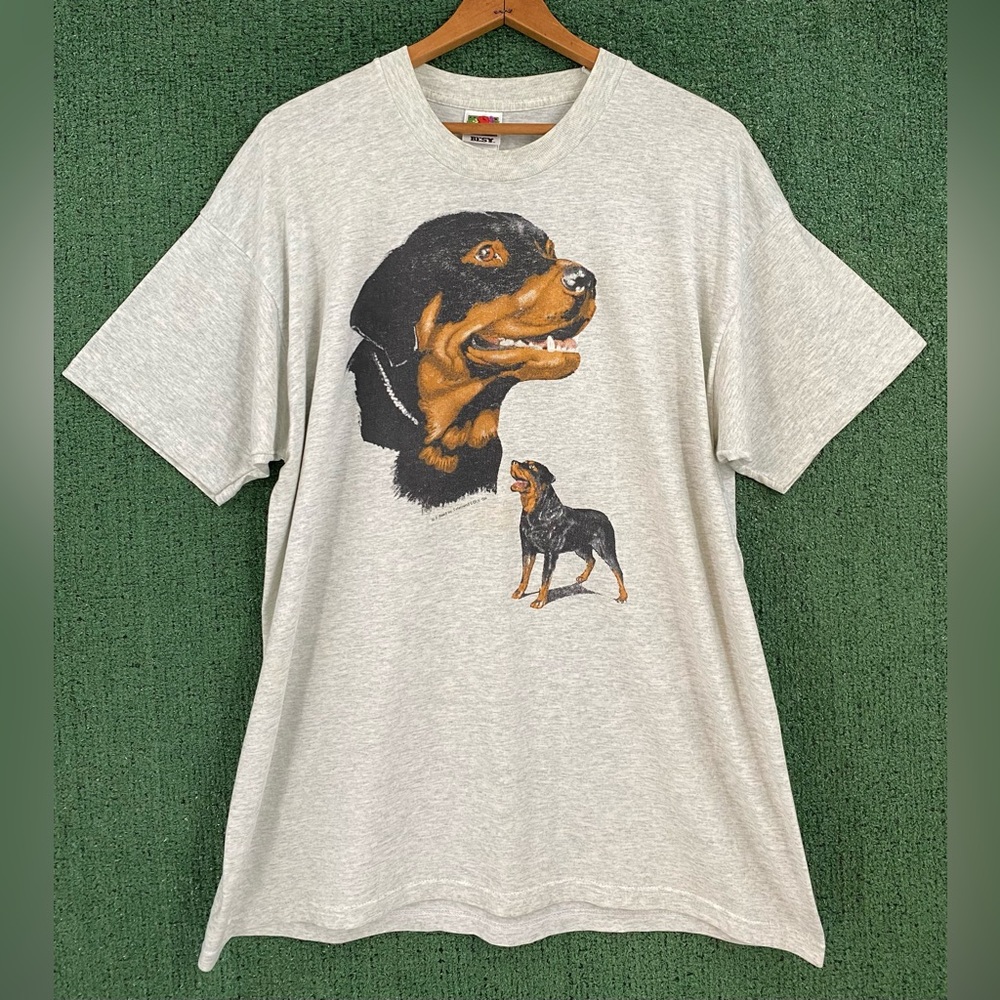 Vintage 90’s Rottweiler J.Reed Dog Puppy Canine T-Shirt Men’s Size XL